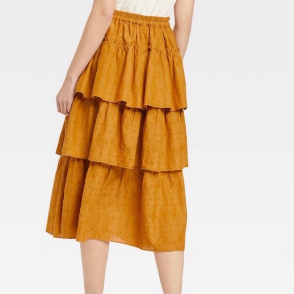 NWT Gold Boho Midi Skirt Universal Thread